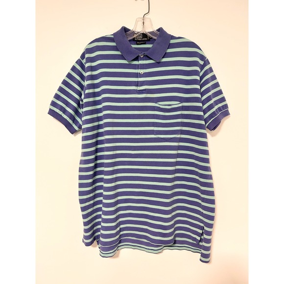 Polo by Ralph Lauren Other - Polo Ralph Lauren The Big Shirt Mens Medium Purple Mint Green Striped Polo USA